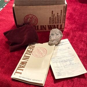 Berlin Wall Historic Artifact with Certificate